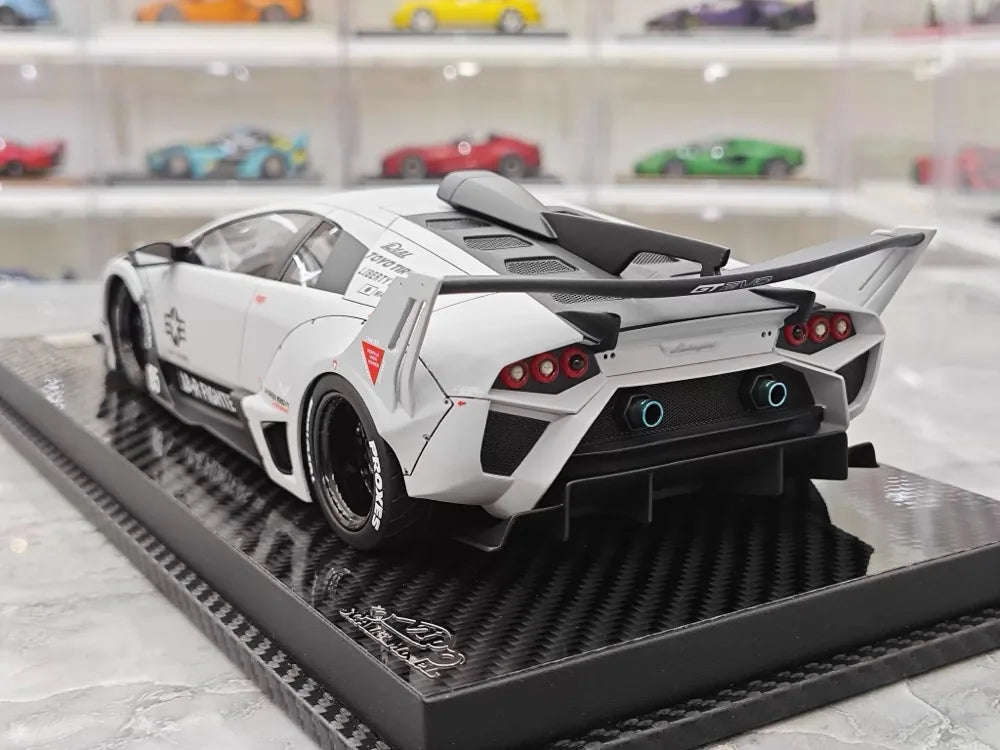 [VIP] 1:18 Lamborghini 2009 Murcielago GT EVO Liberty Walk Gray Model Car Resin