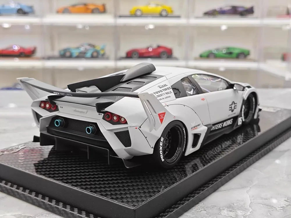 [VIP] 1:18 Lamborghini 2009 Murcielago GT EVO Liberty Walk Gray Model Car Resin