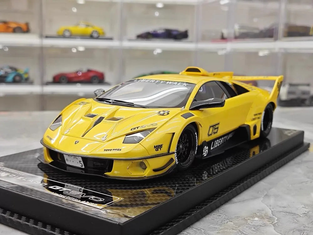 [VIP] 1:18 Lamborghini 2009 Murcielago GT EVO Liberty Walk giallo modellino di auto resina