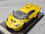 [VIP] 1:18 Lamborghini 2009 Murcielago GT EVO Liberty Walk gul modellbil harts