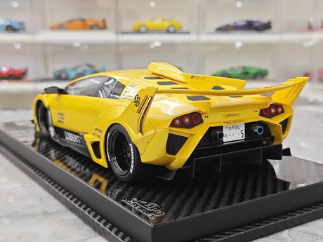 [VIP] 1:18 Lamborghini 2009 Murcielago GT EVO Liberty Walk Yellow Model Car Resin