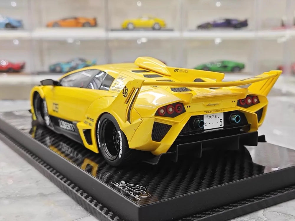 [VIP] 1:18 Lamborghini 2009 Murcielago GT EVO Liberty Walk giallo modellino di auto resina
