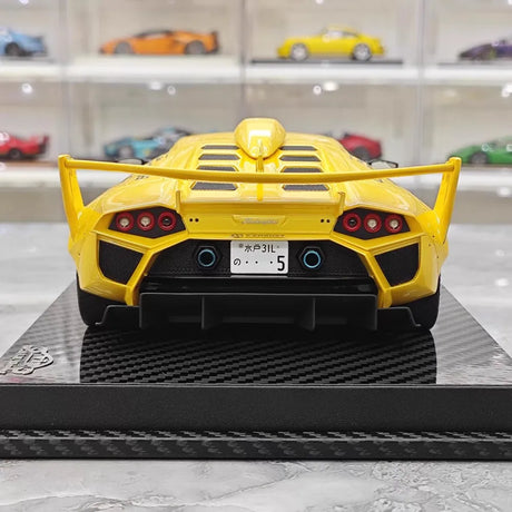 [VIP] 1:18 Lamborghini 2009 Murcielago GT EVO Liberty Walk Yellow Model Car Resin