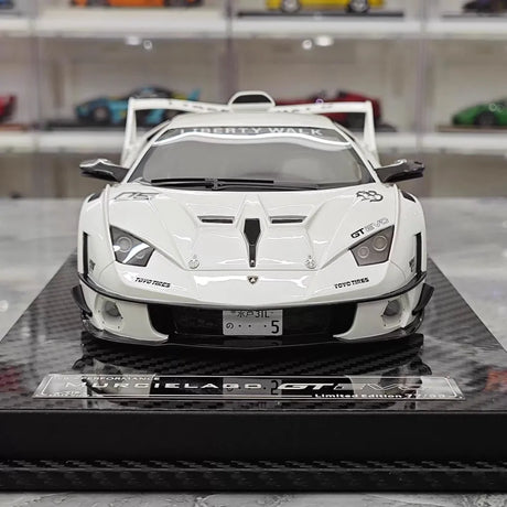 [VIP] 1:18 Lamborghini 2009 Murcielago GT EVO Liberty Walk White Model Car Resin