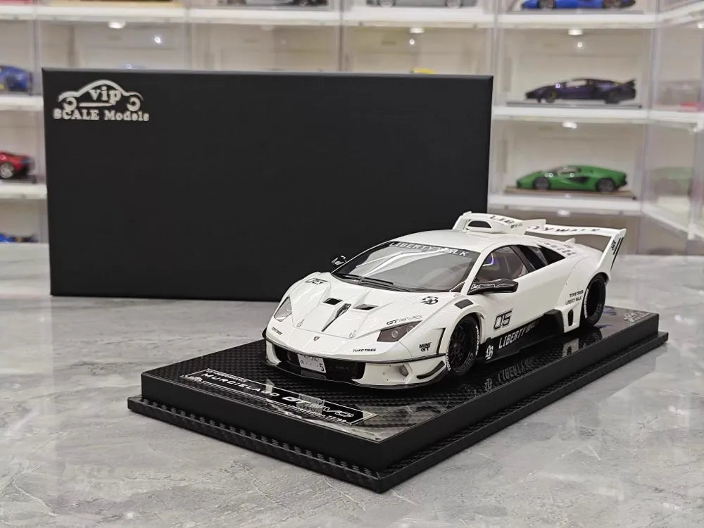 [VIP] 1:18 Lamborghini 2009 Murcielago GT EVO Liberty Walk White Model Car Resin