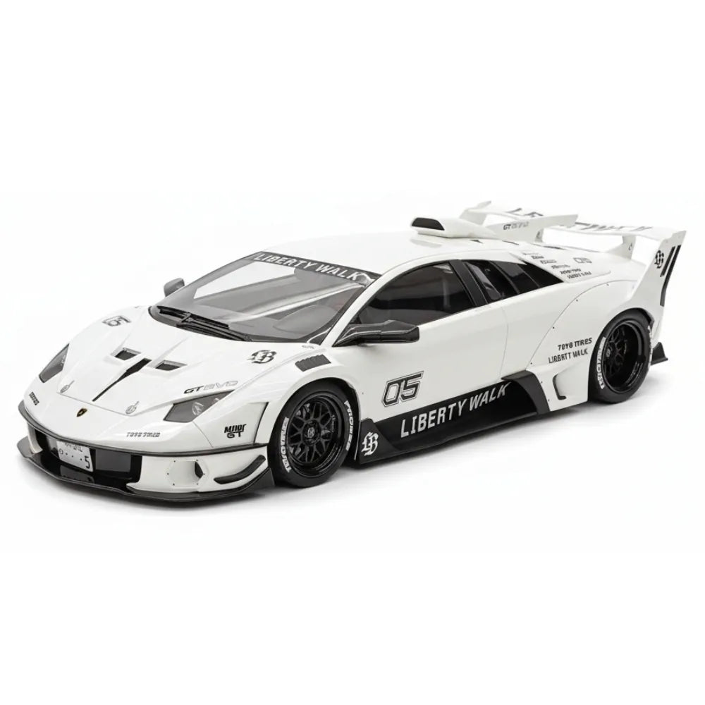 [VIP] 1:18 Lamborghini 2009 Murcielago GT EVO Liberty Walk White Model Car Resin