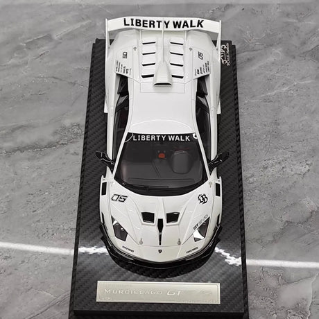 [VIP] 1:18 Lamborghini 2009 Murcielago GT EVO Liberty Walk White Model Car Resin