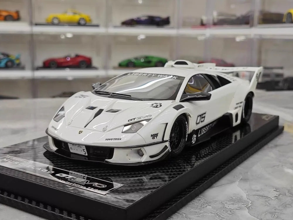 [VIP] 1:18 Lamborghini 2009 Murcielago GT EVO Liberty Walk White Model Car Resin