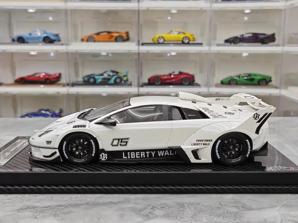 [VIP] 1:18 Lamborghini 2009 Murcielago GT EVO Liberty Walk White Model Car Resin