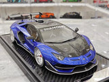 [VIP] 1:18 Lamborghini 2019 Aventador SVJ Liberty Walk blauw modelauto Hars