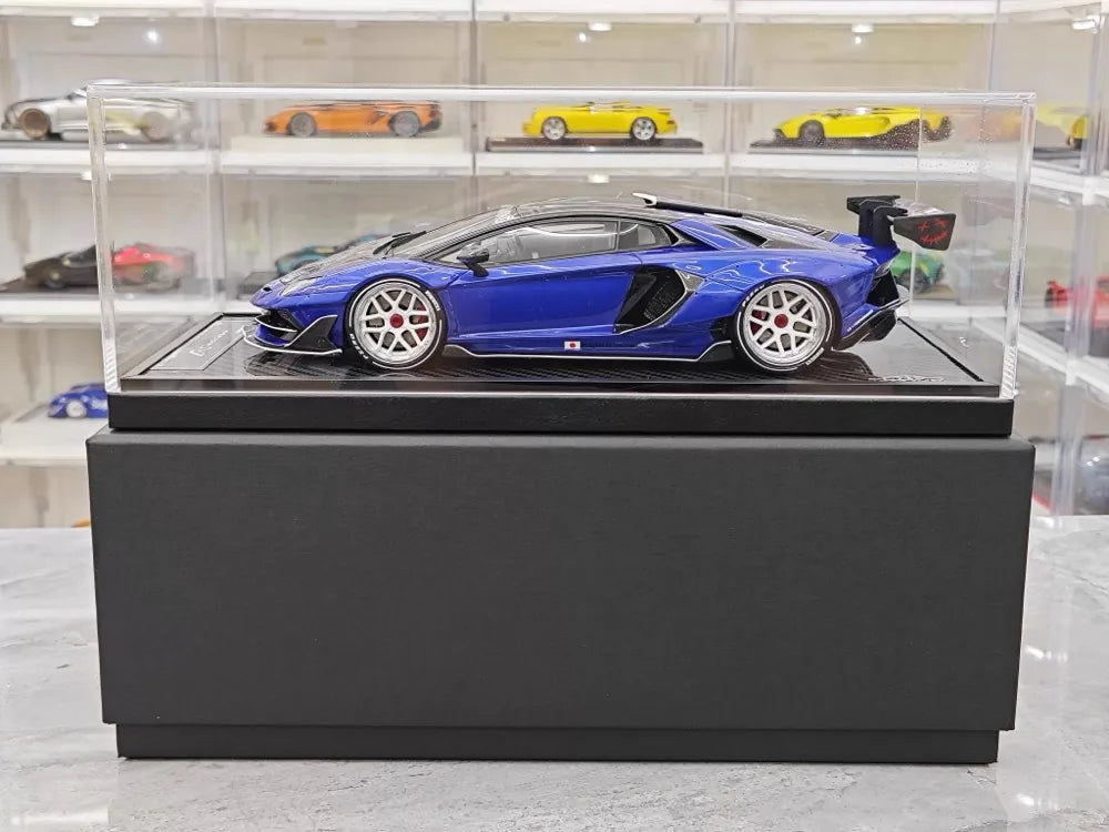 [VIP] 1:18 Lamborghini 2019 Aventador SVJ Liberty Walk blu modellino di auto resina