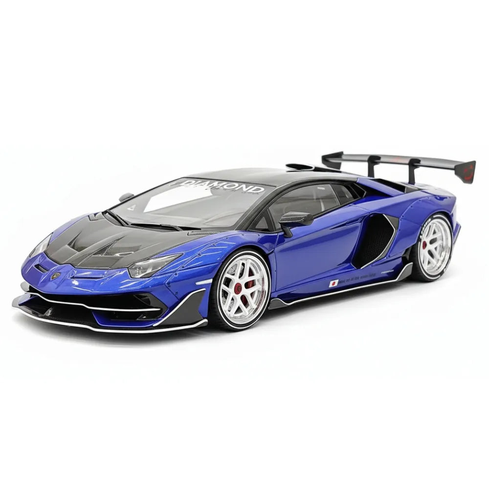 [VIP] 1:18 Lamborghini 2019 Aventador SVJ Liberty Walk blauw modelauto Hars