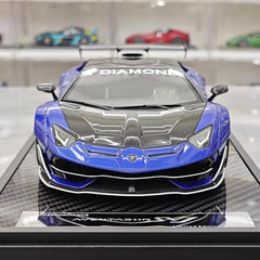 [VIP] 1:18 Lamborghini 2019 Aventador SVJ Liberty Walk blu modellino di auto resina