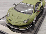 [VIP] 1:18 Lamborghini 2019 Aventador SVJ Liberty Walk vihreä pienoismalli Hartsi