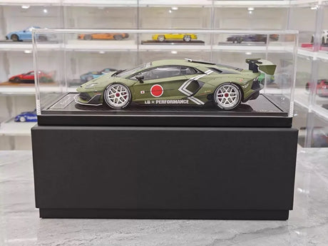 [VIP] 1:18 Lamborghini 2019 Aventador SVJ Liberty Walk Green Model Car Resin