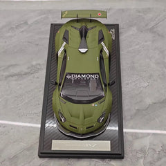 [VIP] 1:18 Lamborghini 2019 Aventador SVJ Liberty Walk Green Model Car Resin