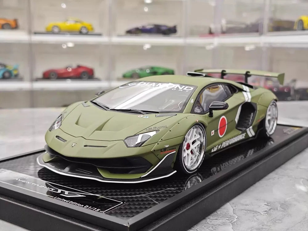 Lamborghini 2019 Aventador SVJ Liberty Walk 1:18 Resin Model Car Lamborghini 2019 Aventador SVJ Liberty Walk 1:18 Resin Model Car