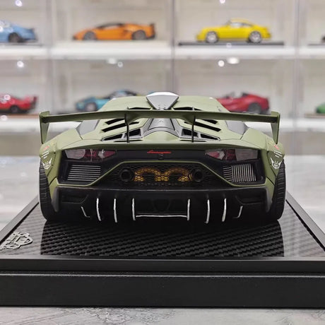 [VIP] 1:18 Lamborghini 2019 Aventador SVJ Liberty Walk Green Model Car Resin
