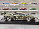 [VIP] 1:18 Lamborghini 2019 Aventador SVJ Liberty Walk vihreä pienoismalli Hartsi
