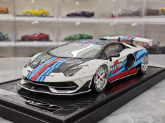 [VIP] 1:18 Lamborghini 2019 Aventador SVJ Liberty Walk Martini modellino di auto resina