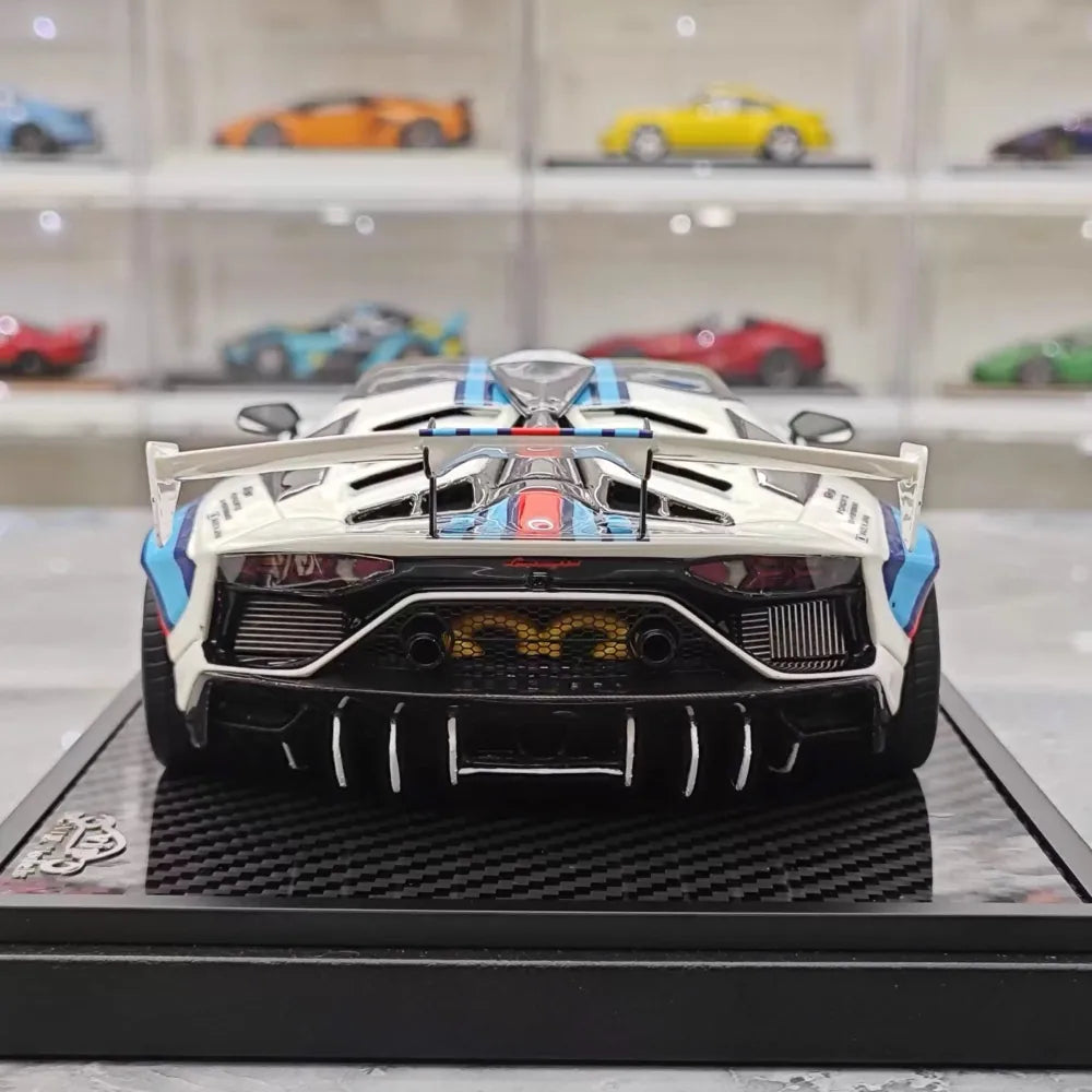 [VIP] 1:18 Lamborghini 2019 Aventador SVJ Liberty Walk Martini modellino di auto resina