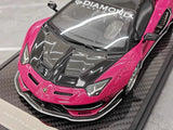[VIP] 1:18 Lamborghini 2019 Aventador SVJ Liberty Walk rose voiture miniature Resin