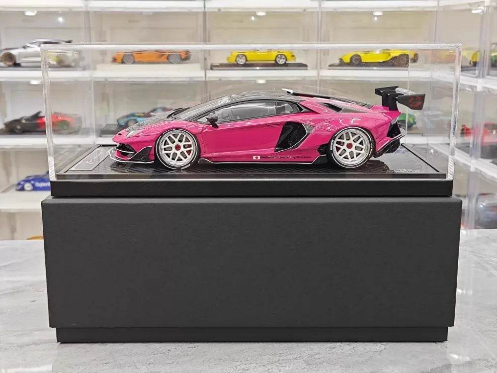 [VIP] 1:18 Lamborghini 2019 Aventador SVJ Liberty Walk Pink pienoismalli Hartsi