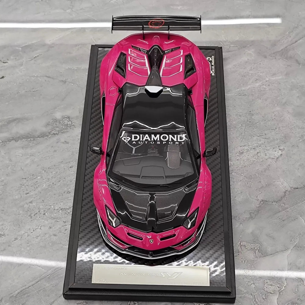 [VIP] 1:18 Lamborghini 2019 Aventador SVJ Liberty Walk Pink pienoismalli Hartsi