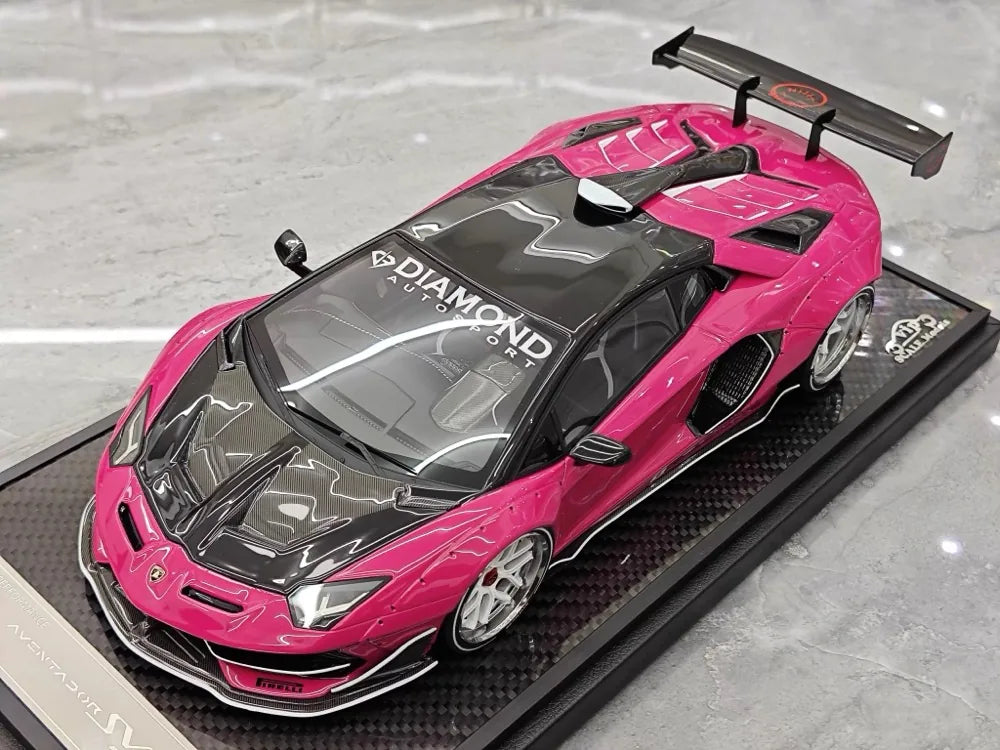 [VIP] 1:18 Lamborghini 2019 Aventador SVJ Liberty Walk Pink pienoismalli Hartsi