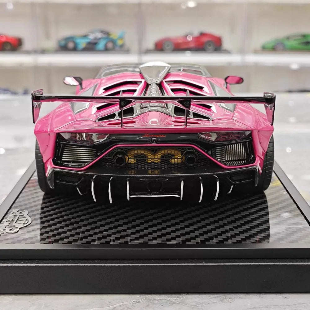 [VIP] 1:18 Lamborghini 2019 Aventador SVJ Liberty Walk Pink pienoismalli Hartsi