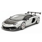 [VIP] 1:18 Lamborghini 2019 Aventador SVJ Liberty Walk シルバー モデルカー レジン