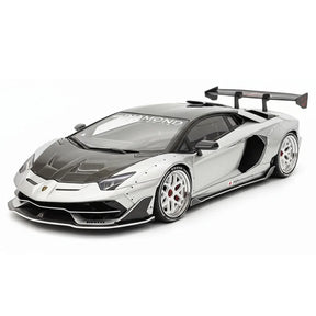[VIP] 1:18 Lamborghini 2019 Aventador SVJ Liberty Walk シルバー モデルカー レジン