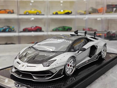 [VIP] 1:18 Lamborghini 2019 Aventador SVJ Liberty Walk argento modellino di auto resina