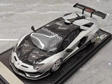 [VIP] 1:18 Lamborghini 2019 Aventador SVJ Liberty Walk シルバー モデルカー レジン
