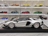 [VIP] 1:18 Lamborghini 2019 Aventador SVJ Liberty Walk シルバー モデルカー レジン