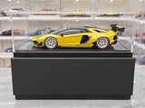 [VIP] 1:18 Lamborghini 2019 Aventador SVJ Liberty Walk Yellow Model Car Resin