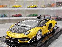 [VIP] 1:18 Lamborghini 2019 Aventador SVJ Liberty Walk Yellow Model Car Resin