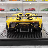 [VIP] 1:18 Lamborghini 2019 Aventador SVJ Liberty Walk Yellow Model Car Resin