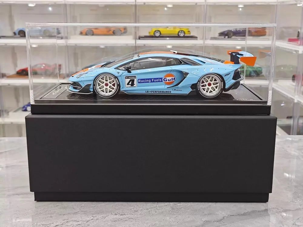 [VIP] 1:18 Lamborghini 2019 Aventador SVJ Liberty Walk Gulf modelauto Hars