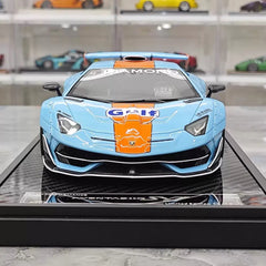[VIP] 1:18 Lamborghini 2019 Aventador SVJ Liberty Walk Gulf pienoismalli Hartsi