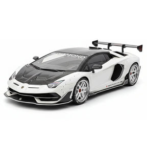 [VIP] 1:18 Lamborghini 2019 Aventador SVJ Liberty Walk vit modellbil resin