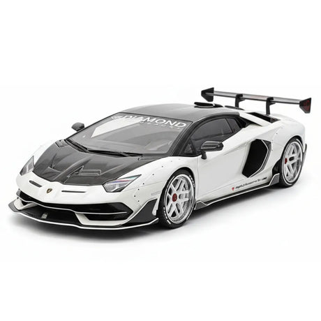 [VIP] 1:18 Lamborghini 2019 Aventador SVJ Liberty Walk White Model Car Resin
