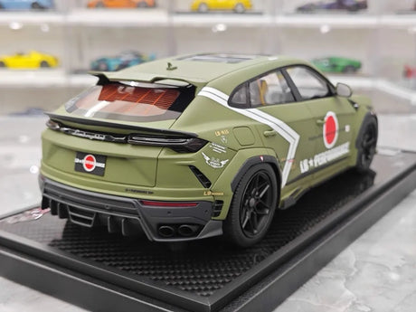 [VIP] 1:18 Lamborghini 2019 Urus Liberty Walk Green Model Car Resin