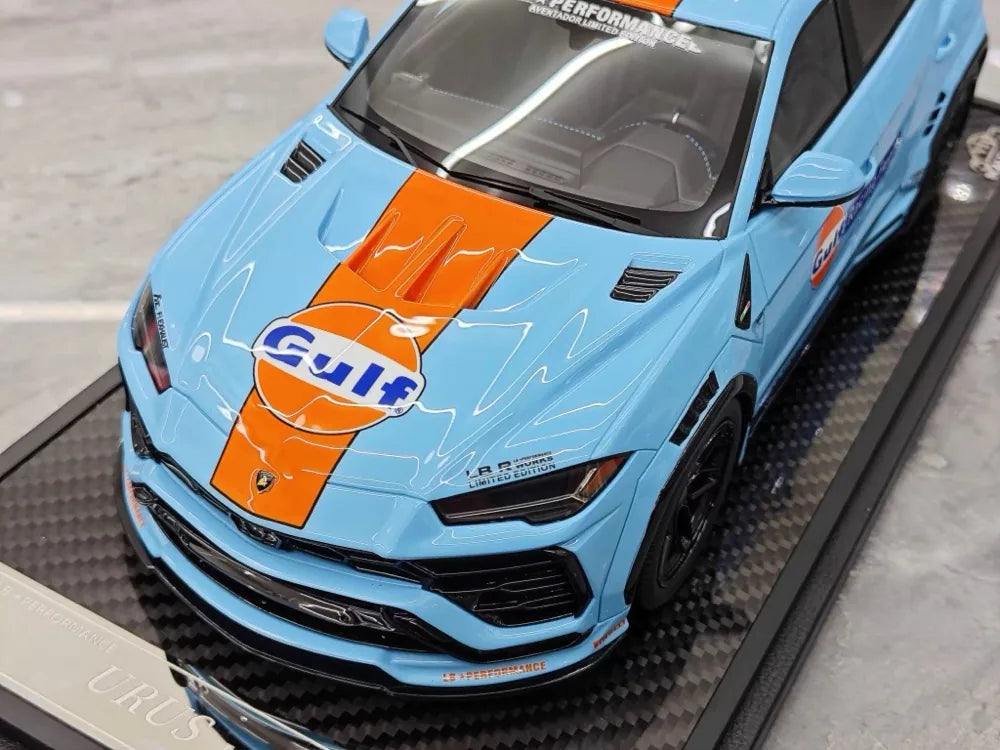 [VIP] 1:18 Lamborghini 2019 Urus Liberty Walk Gulf voiture miniature Resin