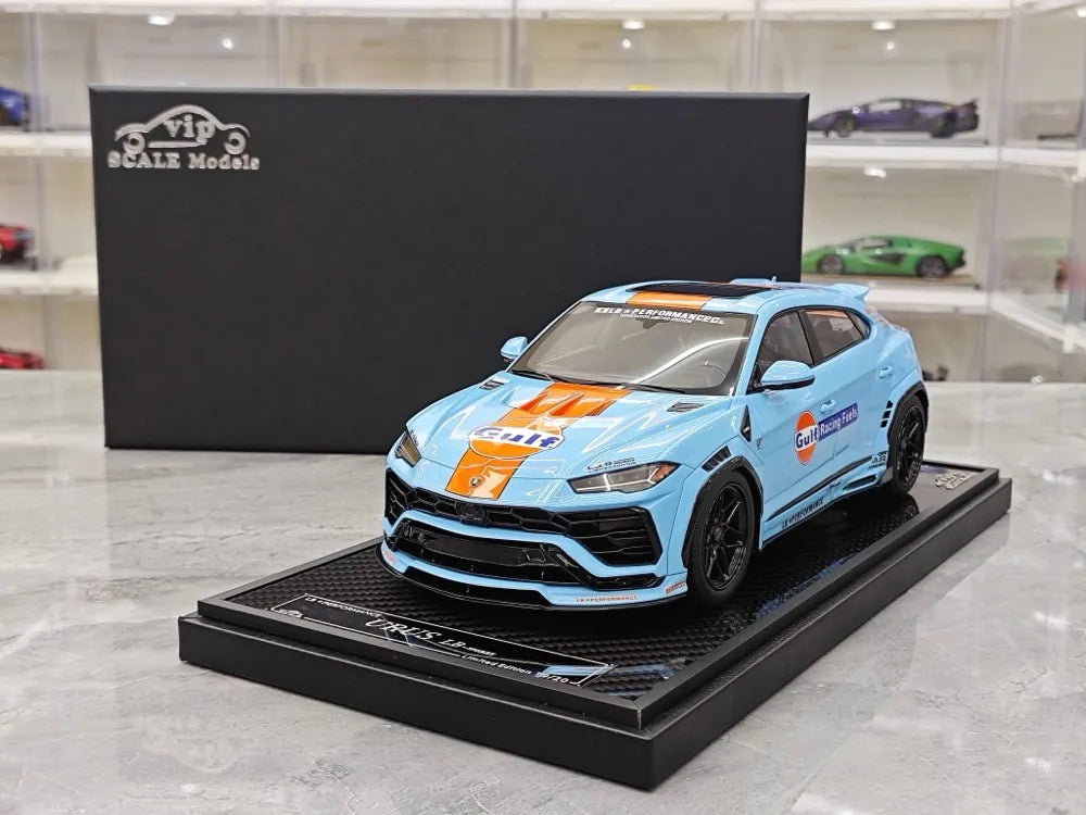 [VIP] 1:18 Lamborghini 2019 Urus Liberty Walk Gulf Model Car Resin
