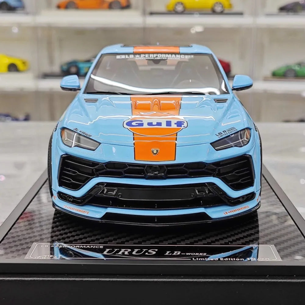 [VIP] 1:18 Lamborghini 2019 Urus Liberty Walk Gulf Model Car Resin