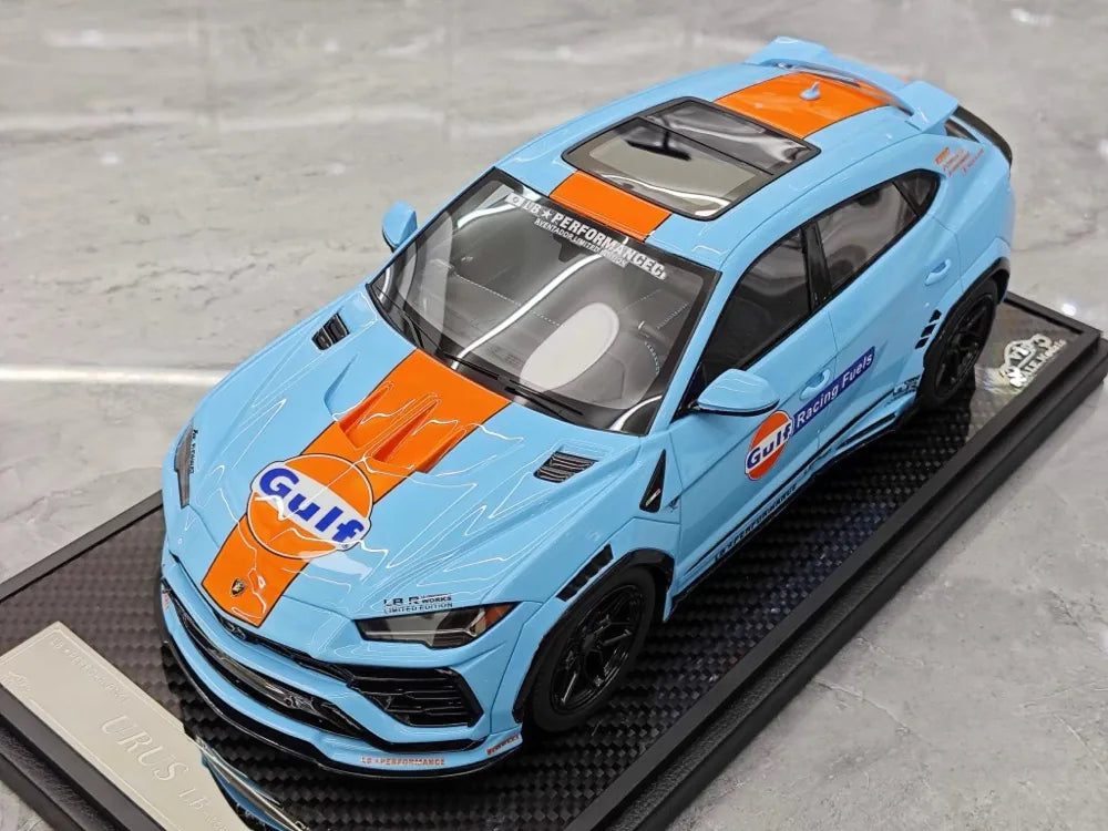 [VIP] 1:18 Lamborghini 2019 Urus Liberty Walk Gulf Model Car Resin