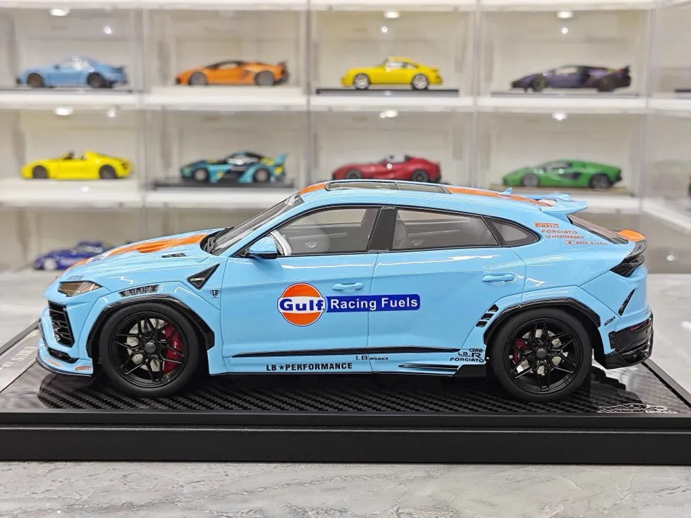 [VIP] 1:18 Lamborghini 2019 Urus Liberty Walk Gulf Model Car Resin