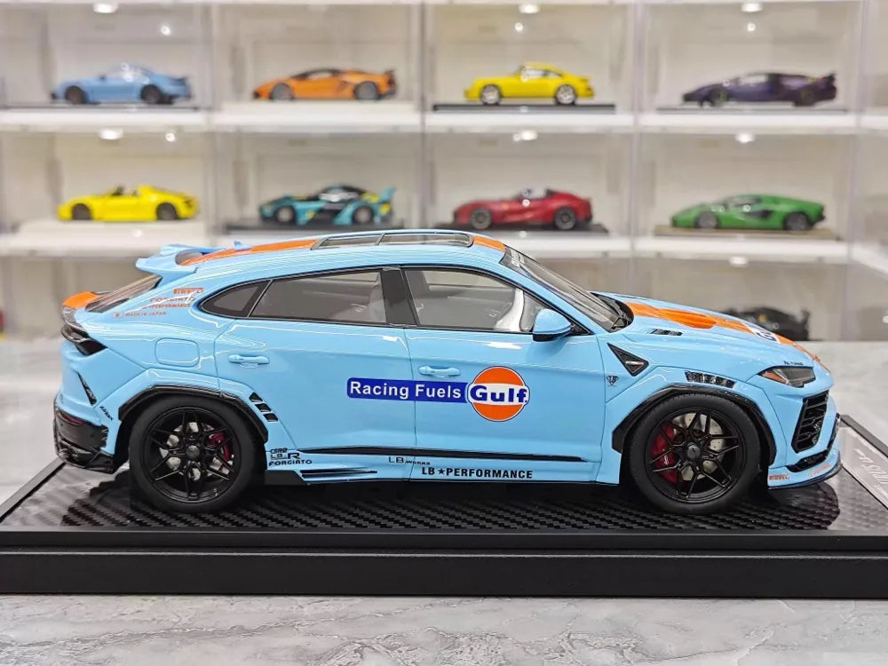 [VIP] 1:18 Lamborghini 2019 Urus Liberty Walk Gulf Model Car Resin
