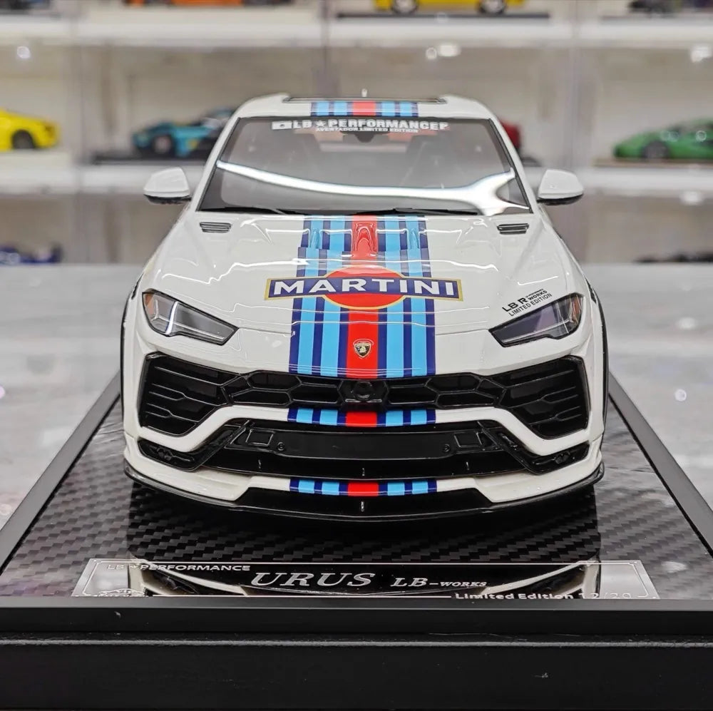 [VIP] 1:18 Lamborghini 2019 Urus Liberty Walk Martini Model Car Resin